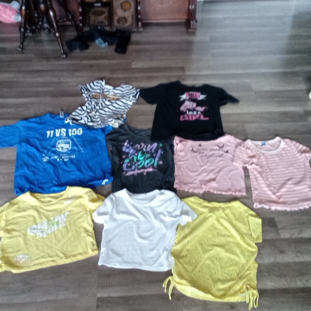 Nine unused shirts